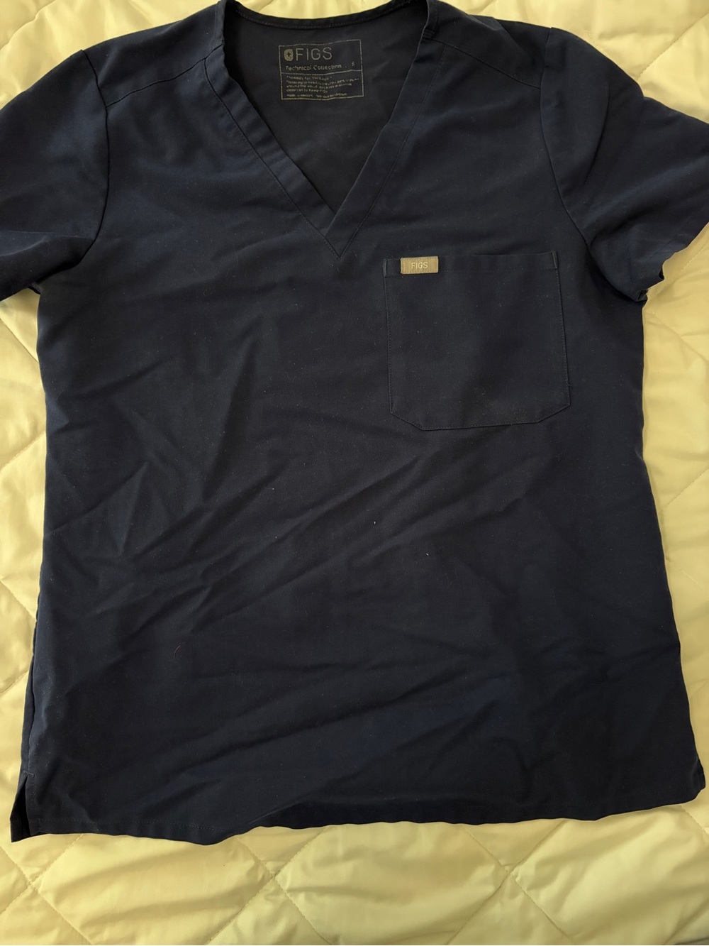 FIGS Womens Navy V-Neck Scrub Top